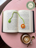 Crochet Flower Bookmark - Orange - Book Lover Gifts