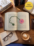 Crochet Flower Bookmark - Pink Purple - Book Lover Gifts