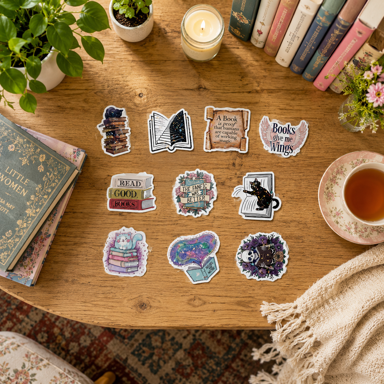 Bookish Stickers - Book Lover Gifts
