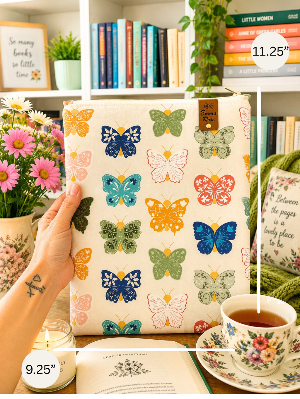 Book Sleeve Cover - Butterfly - Book Lover Gifts