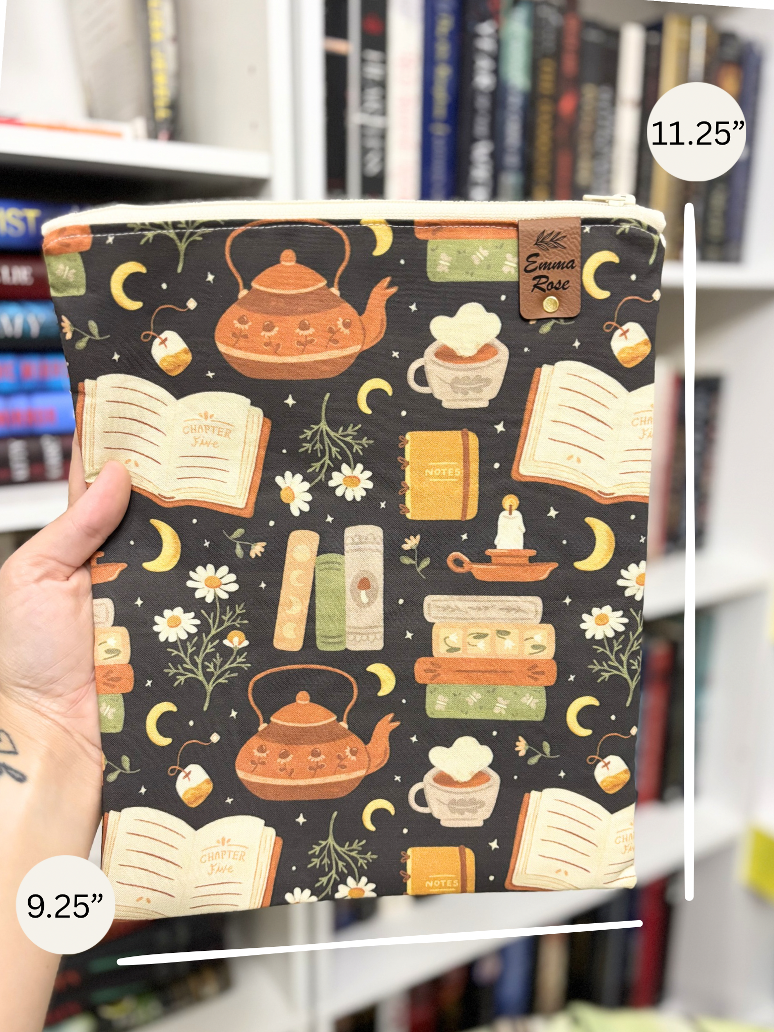Book Sleeve Cover - Cozy Book Cottage - Book Lover Gifts