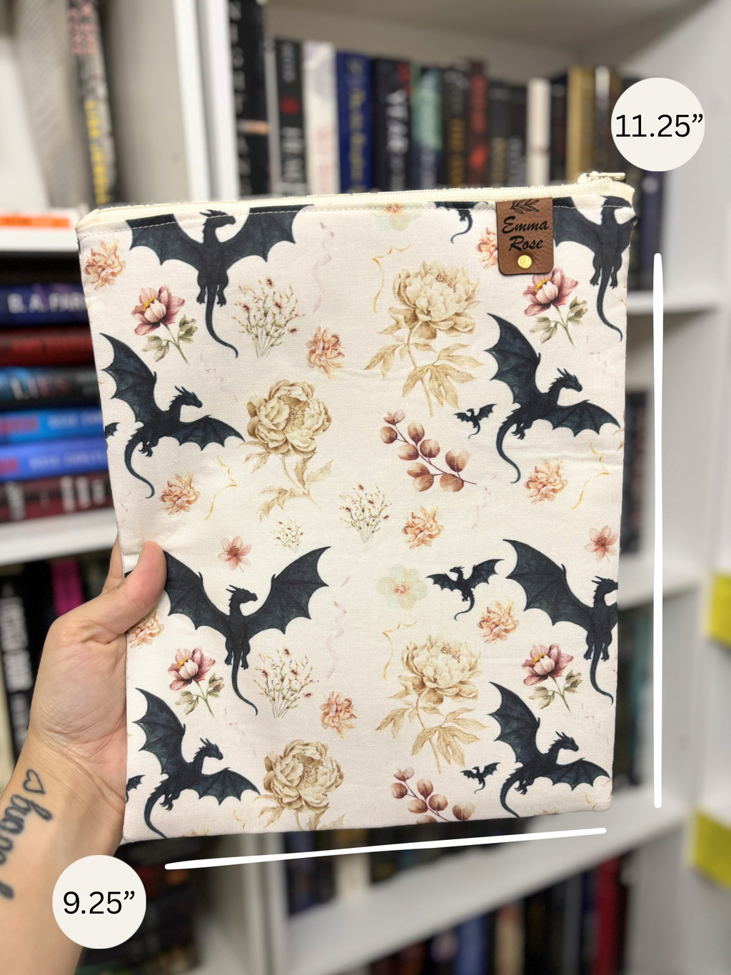 Book Sleeve Cover - Pink Dragon - Book Lover Gifts