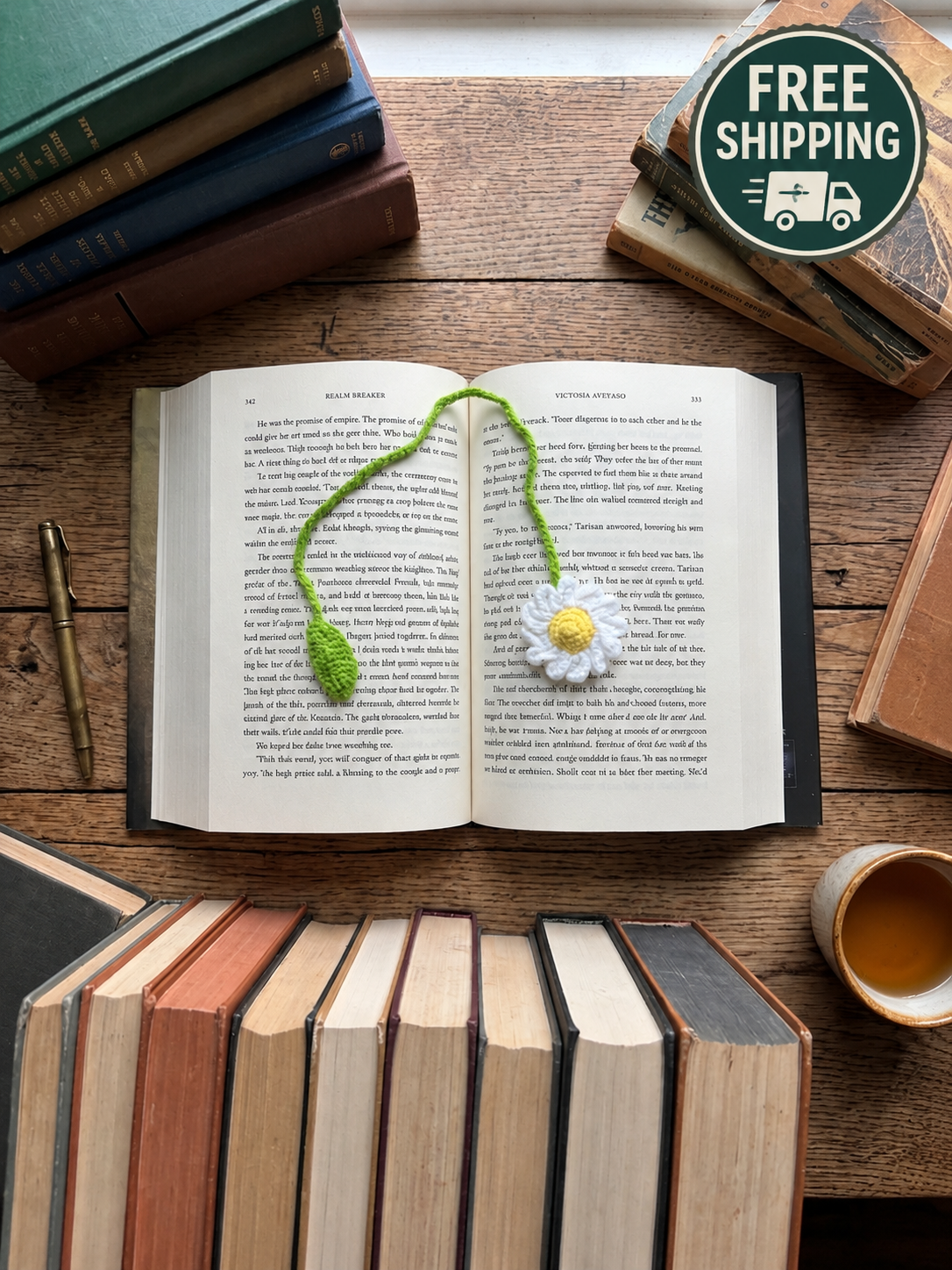 Crochet Flower Bookmark - Daisy - Book Lover Gifts