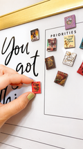 Mini Book Magnet Set - Calendar magnets - refrigerator magnets - Book lover gifts