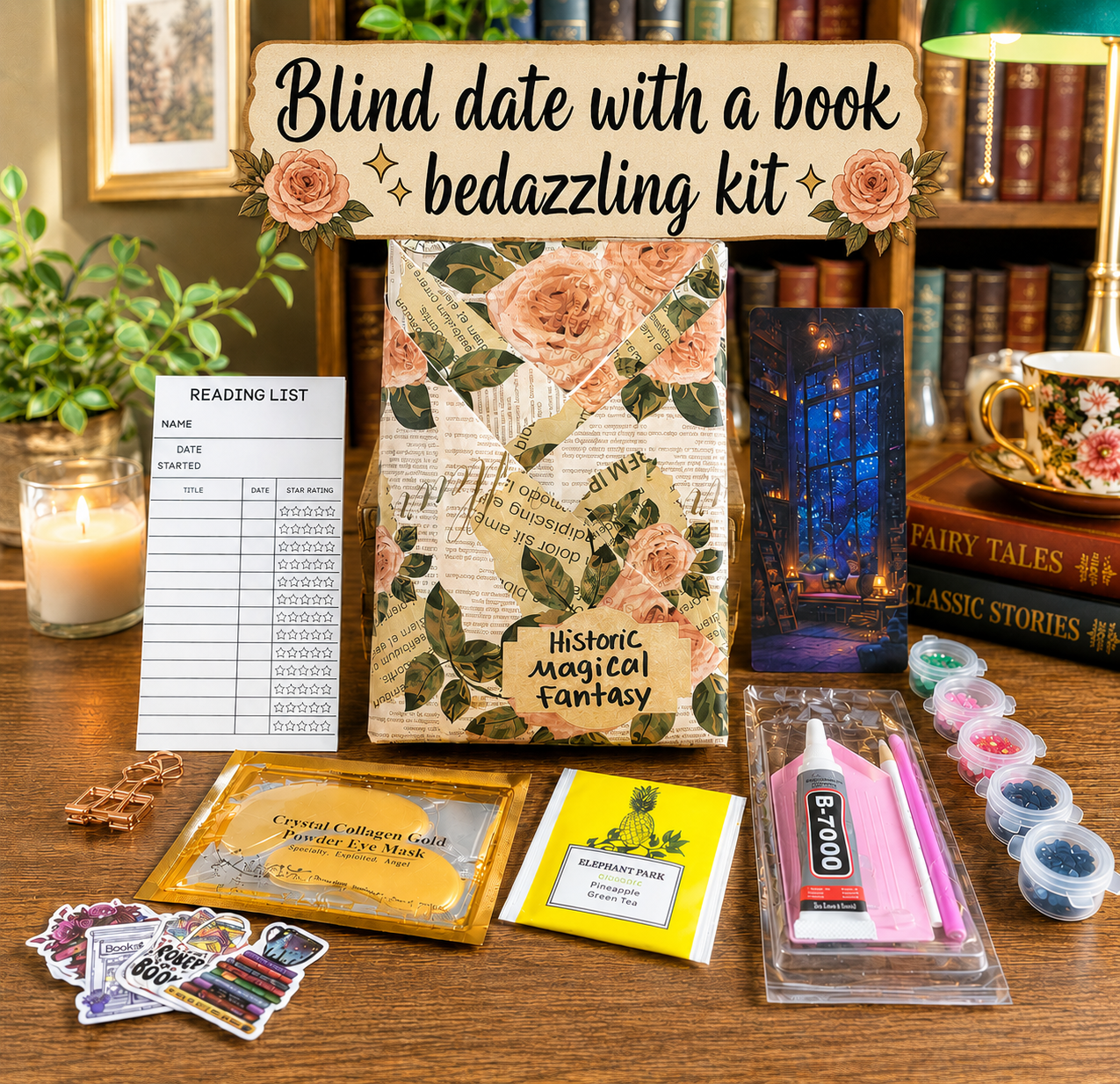 Blind Date with Book Bedazzling Kit - Gemstone Bedazzle - Book Lover Gifts