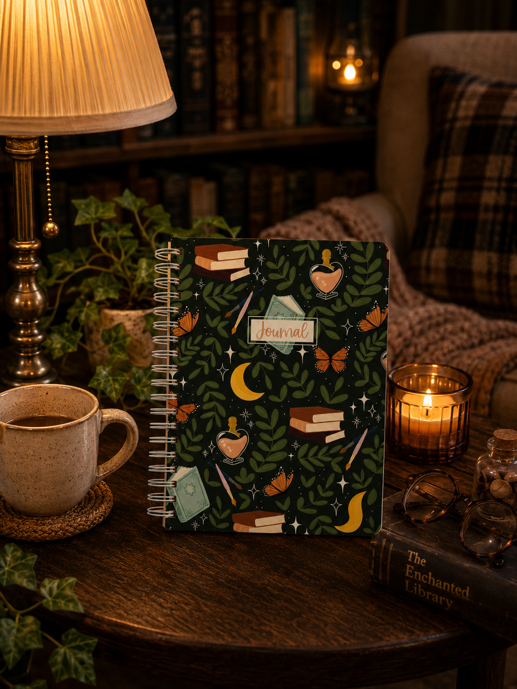 Reading Journal - The Magical Reader Cover - Book Lovers Gift