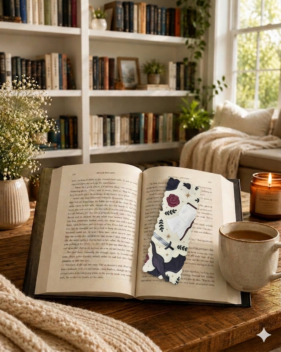 Fabric Bookmark - Fantasy Dragon Design - Book Lover Gifts