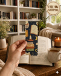 Fabric Bookmark - Cozy Book Cottage Design - Book Lover Gifts