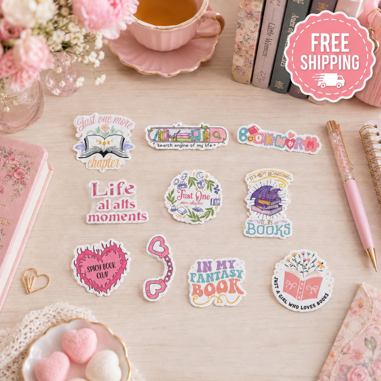 Bookish Stickers - Book Lover Gifts