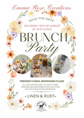 Pressed Floral Bookmark Brunch