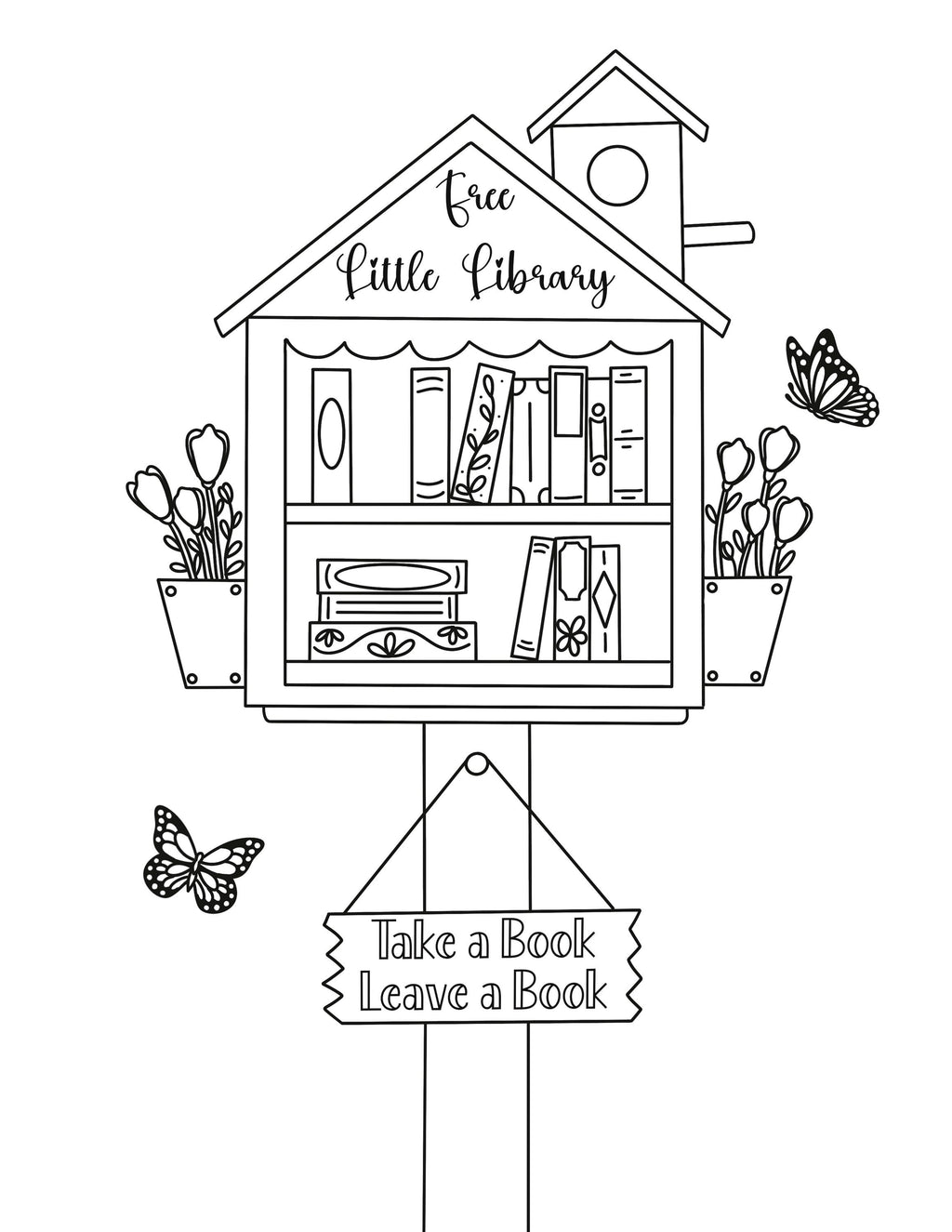 Bookish Adult Coloring Book - Book Lover gifts