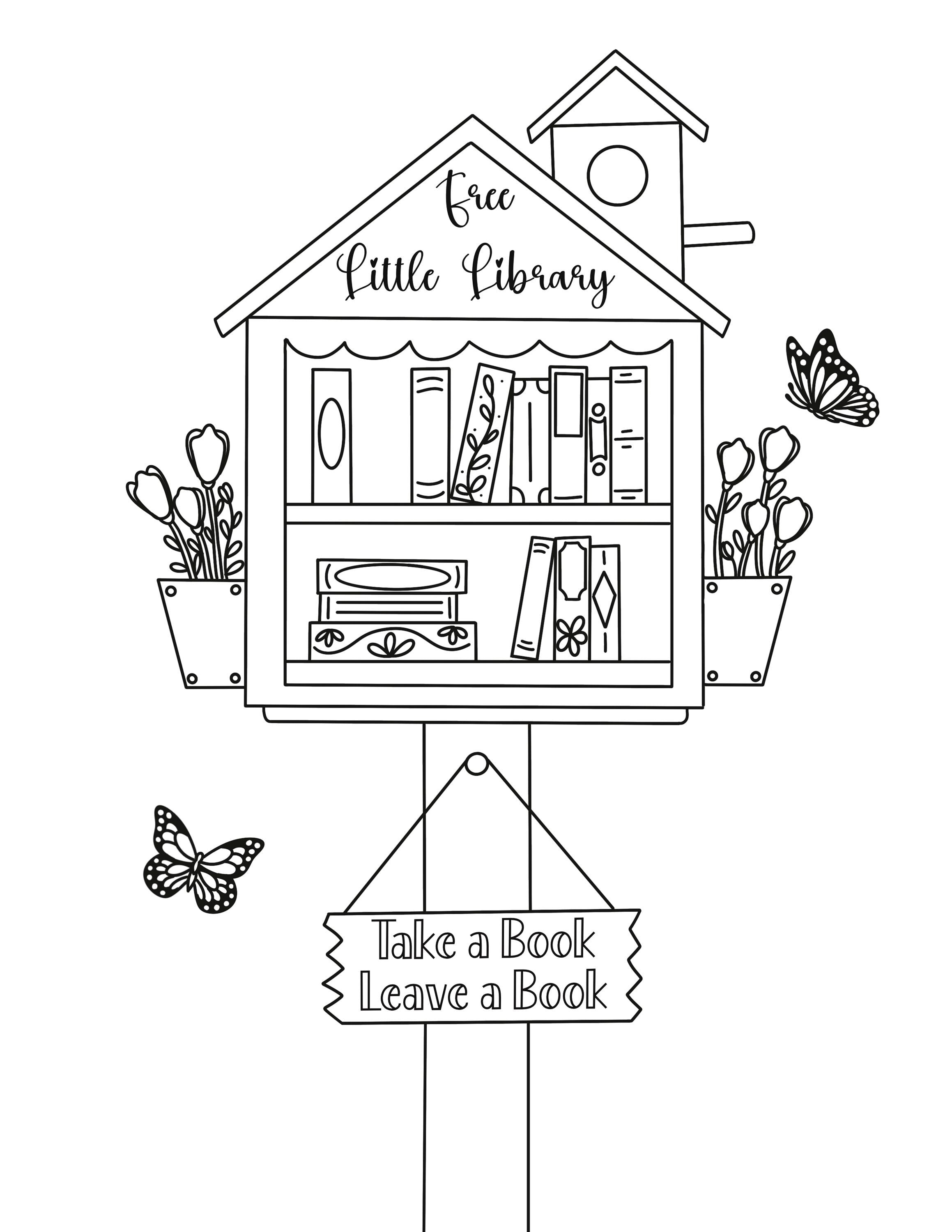Bookish Adult Coloring Book - Book Lover gifts