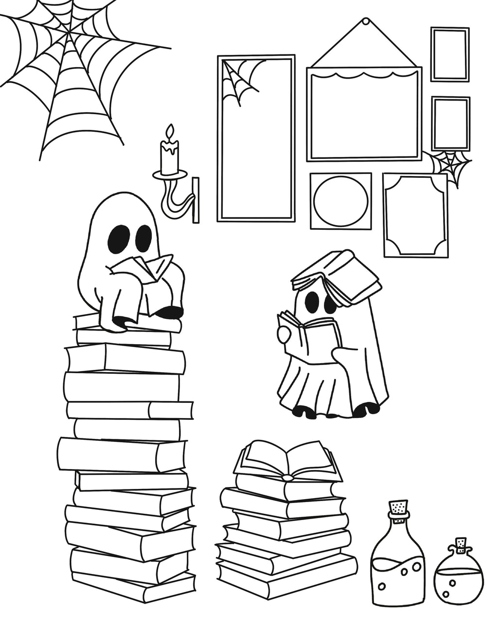 Bookish Adult Coloring Book - Book Lover gifts