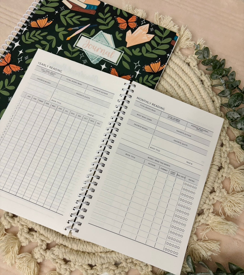 Reading Journal - Yearly Tracking - Book Lovers Gift