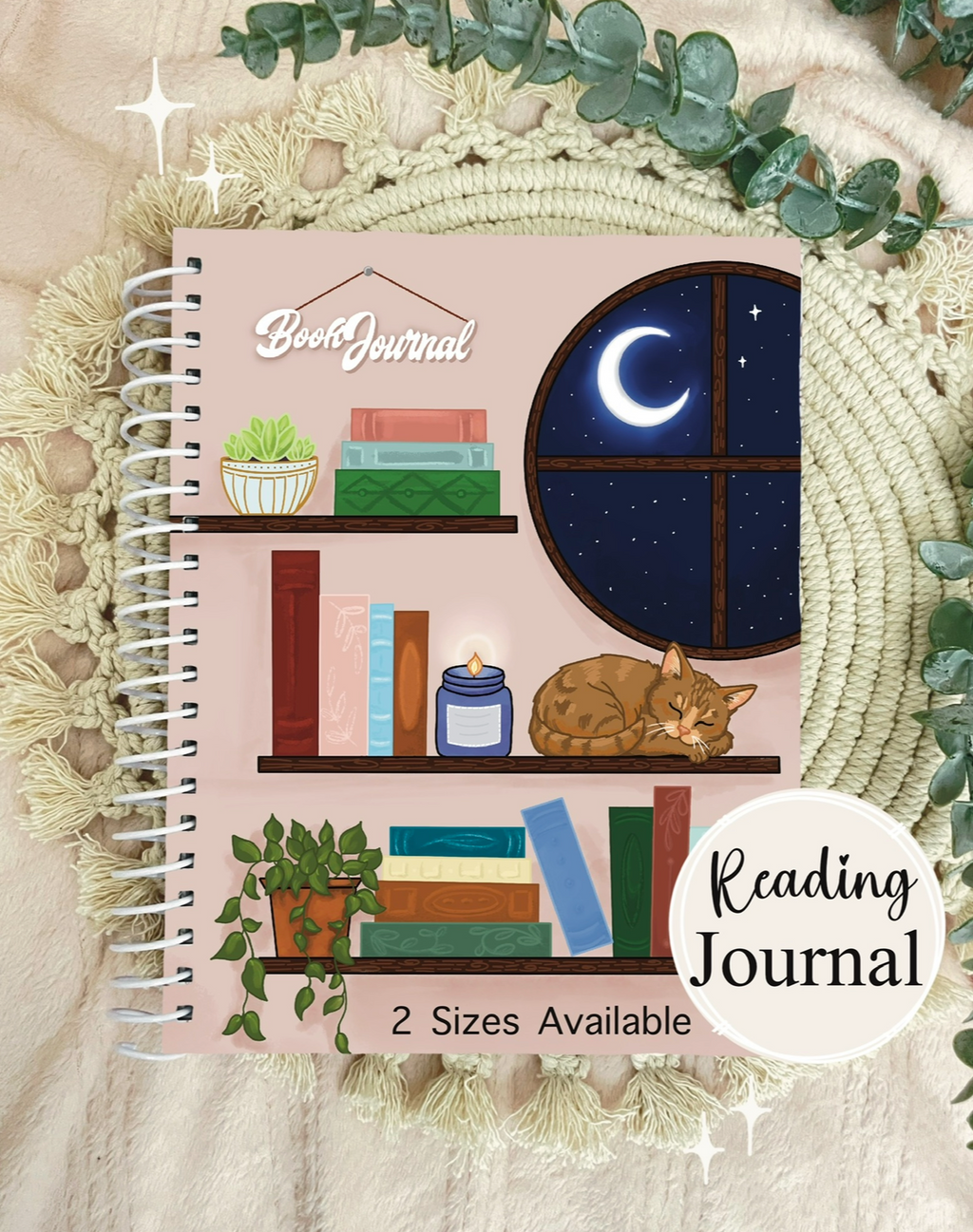 Reading Journal - The Midnight Reader Cover - Book Lovers Gift