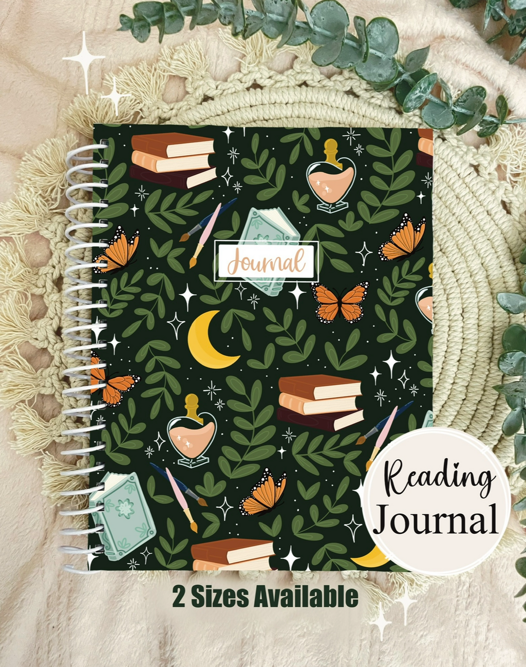 Reading Journal - The Magical Reader Cover - Book Lovers Gift