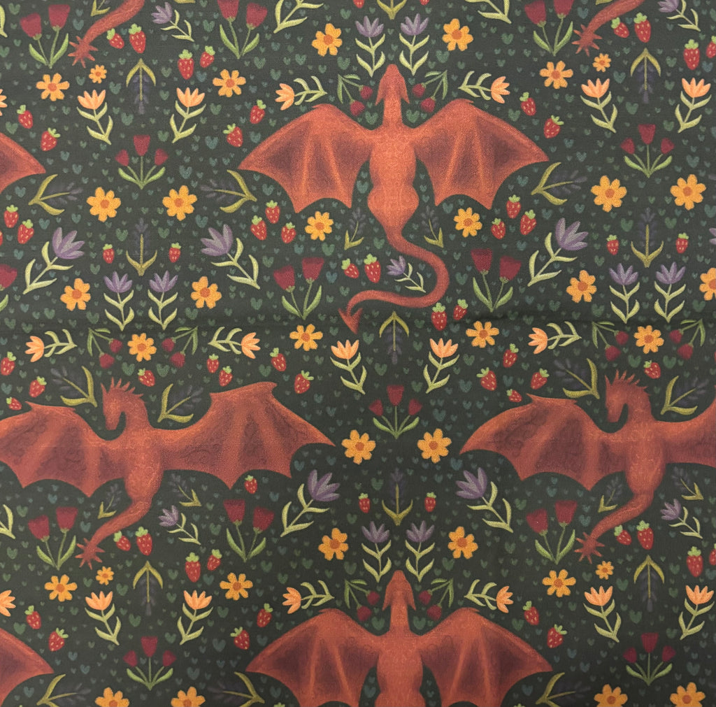 Book Sleeve Cover - Floral Dragon - Book Lover Gifts