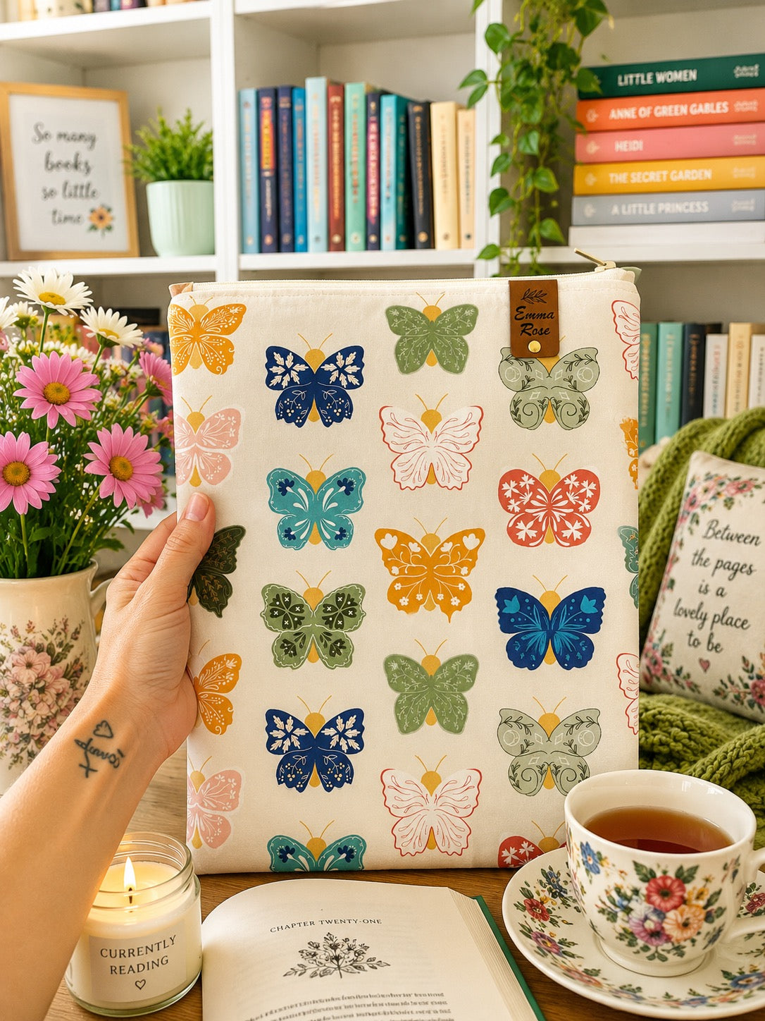 Book Sleeve Cover - Butterfly - Book Lover Gifts