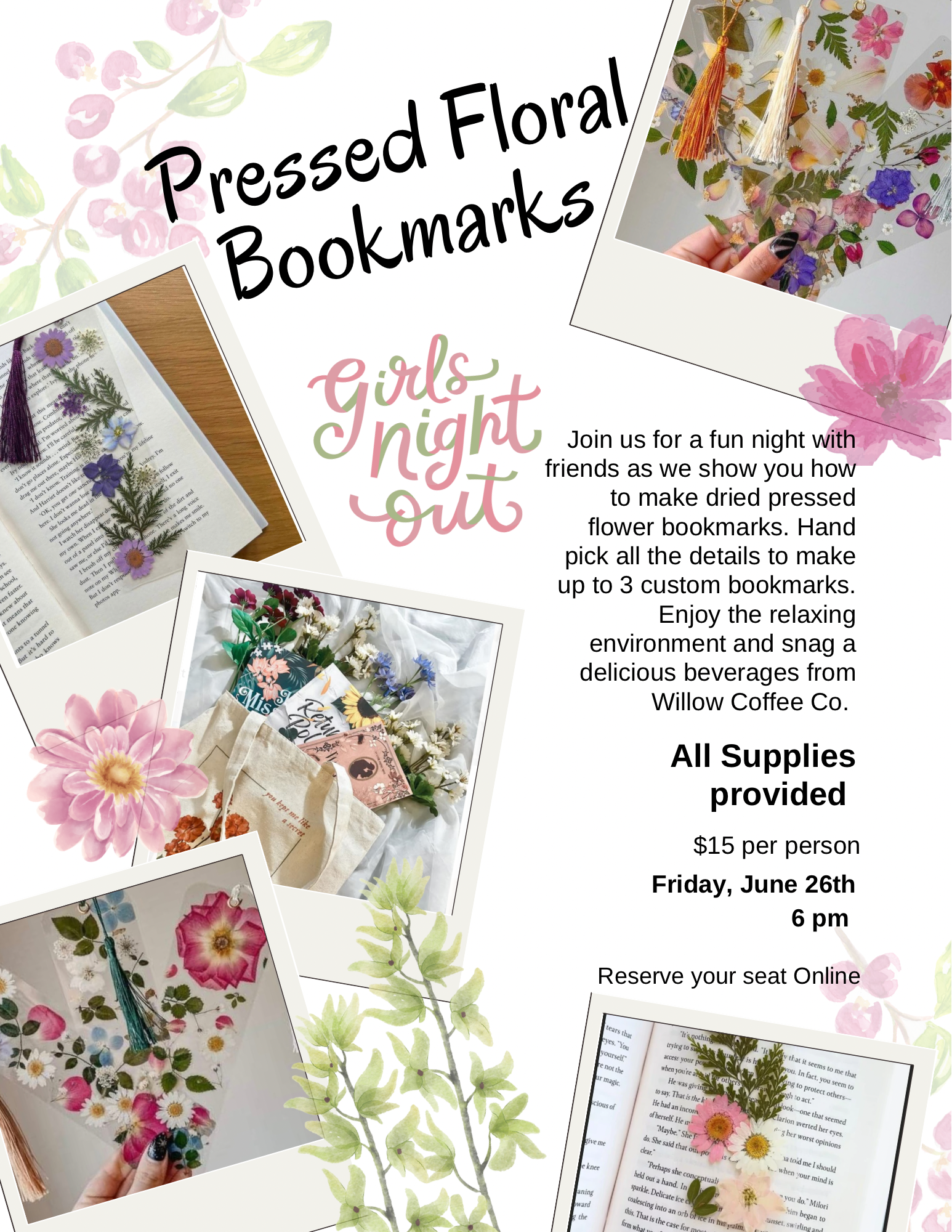 Pressed Flower Bookmark Making Class